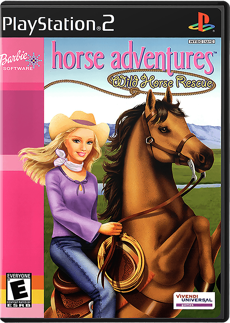 Barbie Horse Adventures Wild Horse Rescue box art for Playstation 2